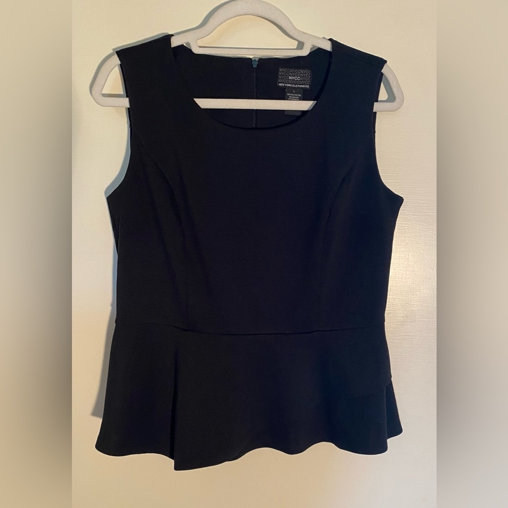 Black peplum top